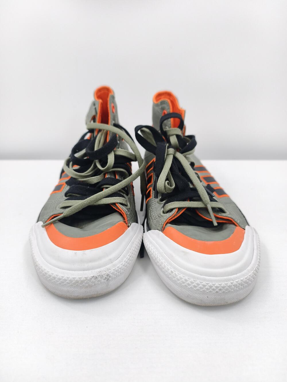 Adidas Nizza Shoes Mens Size 7.5 Multicolor Olive Orange High Top Sneaker GZ2655